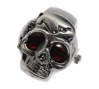 PartyKindom Flipping Ring Watch Retro Decorative Electronic Jewelry Ring Watch Black Vintage Style for Men Casual Wear