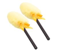 PartyKindom Fluffy Body Powder Applicator Set of 2 Soft Velour Makeup Sponges for Setting Powder Boys and Girls-Friendly Dusting Touch-Ups
