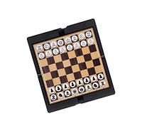 PartyKindom Foldable International Draughts Board Lightweight Magnetic Checkers Portable Leather Clipboard for Adults Travel Educational Game