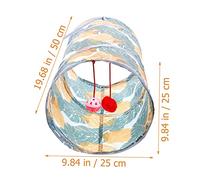PartyKindom Foldable Polyester Cat Tunnel for Indoor Cats Spacious Decorative Play Tube for Running Hiding and Tussling Comfortable Material Kitten Chic Design for Household Pets