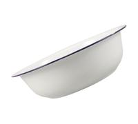PartyKindom Foldable Portable Enamel Foot Bath Tub Vintage Aesthetic Soaking Basin for Home and Salon Use for Relaxing Foot Care and Massage