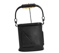 PartyKindom Folding EVA Fishing Bucket with Rope for Water and Fish Storage | Black Fashion Design, Smooth Zipper Finish, Easy Carry and Space Saving for Campers and Outdoor Enthusiasts
