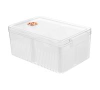 PartyKindom Fridge Spice Storage Container Kitchen Organizer Box for Vegetables Grains Transparent Design Prevents Flavor Mixing for Refrigerator Pantry Use