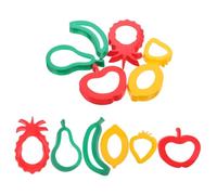 PartyKindom Fruit Shaped Dough Tools for Plastic Clay Craft Molds with Fruit Cookie Cutters Educational Dough Play Accessories to Develop Fine Motor Skills and Cognitive Learning Through Fun