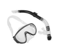 PartyKindom Full Face Dry Snorkel Mask Set for Adults with Wide-angle Tempered Glass Lens Leakproof Silicone Skirt Anti-fogging and Impact Resistant Diving Gear for Snorkeling and Random Color