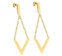 PartyKindom Geometric Dangle Earrings Diamond Shaped Chain Drop Jewelry for Women Lightweight and Comfortable for Daily Wear Special Occasions