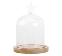 PartyKindom Glass Cloche Dome Display, DIY Eternal Rose Glass Display Cover, Preserved Flowers Glass Dome, Antique Glass Cloche Glass Cover for Dried Perpetual Flower (Top Shape Style Random)