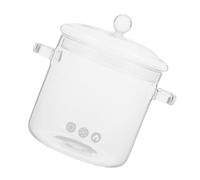 PartyKindom Glass Saucepan with Lid and Handle Heat Resistant Clear Pot for Stove Cooking Even Heat Distribution Easy Clean Multifunctional Pasta and Soup Pot for Home Kitchen Stewing and