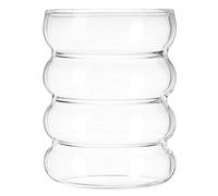 PartyKindom Glass Water Mug: Glass Coffee Mug Bar Water Cup Drinking Cup Kitchen Counter Storage Dining Table Service Workshop Bench Layout Craft Project Setup Wedding Party Display