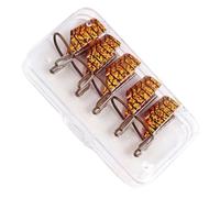 PartyKindom Golden Aluminum Nail Art Forms 5pcs Reusable Gel Nail Extension Tips Finger Covers for Manicure Salon and Home Use