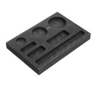 PartyKindom Graphite Casting Ingot Mold with 7-Slot Crucible, High Purity Graphite Metal Casting Mold for Smelting Gold Silver Copper Brass Zinc, Jewelry Smelting and Metal Refining Tool