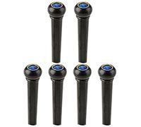 PartyKindom Guitar Cat Eye Dot Plastic with Pins Bridge Blue Black 6pcs Smooth Practical and No Burr for Acoustic Guitar Strings Suitable for Outdoor Use