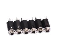 PartyKindom Guitar Endpin Jack 6.35Mm Cylinder Output Jacks Set of 6 for Bass Electric Guitar Input Output Socket Mono Audio Connector