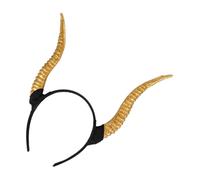 PartyKindom Halloween Devil Horn Headband for Adults, Gold Metallic Horns Hair Accessory, Party and Cosplay Decoration for Women, Photo Shoot Props