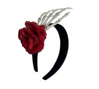 PartyKindom Halloween Skull Hand Flower Headband Day Dead Hair Hoop Party Decoration Costume Accessory Comfortable Fit for Halloween Cosplay and Festivities