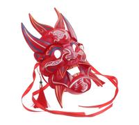 PartyKindom Hand Painted Devil Full Face Costume Prop for Masquerade Halloween Unisex Adults Comfortable Fit Unique Cultural Design for Parties