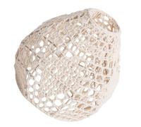 PartyKindom Hand Woven Bohemian Macrame Lamp Shade Made of Cotton Rope and Iron Stable Structure, Hanging Design Suitable for E27 Lamp Holder, for Living Room Or Restaurant Decoration