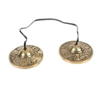 PartyKindom Handcrafted Copper Cymbal Bell for Yoga Meditation Small Percussion Instrument for Yoga Sessions and Relaxation Practices