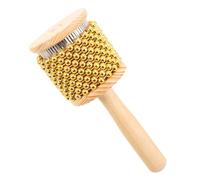 PartyKindom Handheld Wooden Cabasa Percussion Instrument with Metal Beaded Cylinder for Music Classes Band Practices and Performances Dynamic Sound Quality and Enhanced Musical Variety