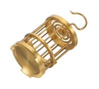 PartyKindom Hanging Brass Insect Cage Stylish Secure Design for Small Animals Roomy Copper Decorative Bird Cage with Lock Buckle for Pet Birds and Insects