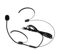 PartyKindom Head-mounted Microphone Headset Wired Small Over-ear Microphone for Singing and Speaking, Black Professional Performance Prop for Stage and Classroom Use