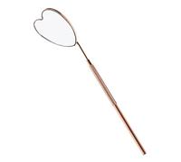 PartyKindom Heart Shaped Eyelash Extension Mirror Stainless Steel Beauty Salon Tool with Non Slip Handle Detachable Design Clear Inspection Lens for Precise Eyelash Grafting and DIY Makeup