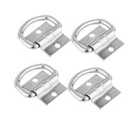 PartyKindom Heavy Duty 4pcs d Ring Tie down Anchors for Truck Bed and Trailer, Metal Rope Loop Hooks for Car Trunk Bed Anchors, Trailer Parts Secure Loading Accessories