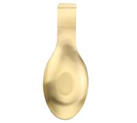 PartyKindom Heavy Duty Stainless Steel Spoon Rest Holder Heat Resistant Ladle and Forks Rest for Kitchen Stovetop Bar Tableware Organizer with Polished Smooth Surface Gold Finish
