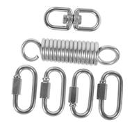 PartyKindom Heavy Duty Stainless Steel Swing Chair Spring Set for Hammock and Porch Swings Outdoor Hanging Kit with Quick Connect Rings Stable Suspension for Comfortable Rotation and Secure