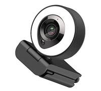 PartyKindom High Definition Webcam Usb Auto-focusing Ring Light for Video Calls Online Teaching