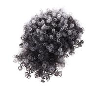PartyKindom High Puff Curly Ponytail Wig Bangs Synthetic Hairpiece Grey Voluminous Afro Cosplay Hair Bun for Women Party Accessories