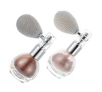 PartyKindom Highlighter Powder Glitter Spray Bottle 2pcs Makeup Tool for Face Body Hair Ultra-Fine Powder Sprayer Portable Glass Perfume Refill Bottle for Party Club Stage Wedding