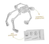 PartyKindom Human Skeleton Assembly Kit Educational DIY Science Model for Schools Visual Bone Structure Learning Problem Solving Development Portable Small Sized Cognitive Material