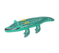 PartyKindom Inflatable Alligator Pool Float Portable Body Board Leakproof Surfboard for Water Fun Vibrant Green Design Efficient Inflation Valve for Easy Setup and Deflation