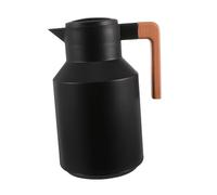 PartyKindom Insulated Kettle with Glass Liner Premium Thermal Pitcher for Household Use Lightweight and Water Container with Comfortable Detachable Handle Black Nordic Style Heat Retention