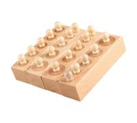 PartyKindom Interactive Montessori Knobbed Cylinder for Parents Wooden Educational Playthings to Develop Visual Discrimination and Fine Motor Skills Suitable for Boys and Family Fun