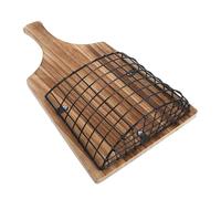 PartyKindom Japanese Style Wall Hanging Flower Basket Iron and Wood Wall Mounted Planter for Garden Balcony Patio Fence Space Saving Vertical Storage with Easy Installation and Quick Assembly
