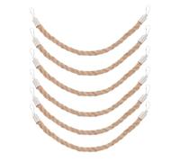 PartyKindom Jar Jute Rope Handles 8mm x 28cm Rustic Burlap Wire Handles for Glass Canning Jars 6pcs Suitable for Kitchen Storage and Outdoor Hanging