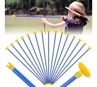 PartyKindom Kids Bow and Arrow Toys - 42Cm Plastic Archery Set with Suction Cup Arrows for Outdoor Fun and Skill Development