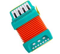 PartyKindom Kids Green Accordion Instrument for Early Education, Preschool Musical Toy, Handheld Performance Accordion for Children’s Music Development