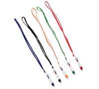 PartyKindom Lanyard Pens Four-Color Ballpoint Pen Retractable Multi Colour Pen Set 5Pcs for Office Home Use