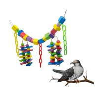 PartyKindom Large Colored Parrot Multi Colored Blocks Chew for Birds for Climbing Playing Promotes Physical Mental Health for Parrots and Parakeets