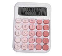 PartyKindom Large Display Desk Calculator with Big Buttons Digits for Office School and Home Cute Pink Design Nonslip Stability Easy to Read for Students and Professionals