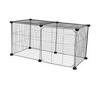 PartyKindom Large Metal Poultry Cage Multi Purpose Walk Enclosure for Chickens Ducks Geese Small Dogs Durable Spacious for Outdoor Farm Use