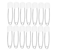 PartyKindom Large White Safety Pins for Cloth Diapers Baby Diaper Pins Plastic Fasteners Secure Multi-Purpose for Fabric and Baby Clothes 30pcs Pack