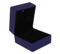 PartyKindom LED Lighted Ring Jewelry Box with Integrated Sparkle Enhancer Scratch Resistant Spray Paint Finish Versatile Secure Storage for Engagement and Wedding Rings Stylish Display Case