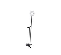 PartyKindom Level Dimmable Beauty LED Fill Light with Zinc Alloy USB Phone Holder Stand for Live Streaming Selfie Video and Makeup in Black