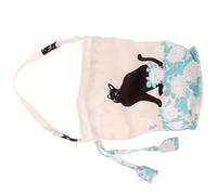 PartyKindom Lightweight Beige Drawstring Handbag for Women with Cloth Material, Versatile and Stylish Japanese Kimono Design Tote Bag for Daily Use, Phone, Keys, and Small Essentials