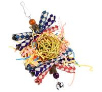 PartyKindom Lightweight Plastic Chewing Bird with Hanging Design for Pet Birds and Parrots, Suitable as A Birdcage Ornament and Foraging to Encourage Natural Chewing Behaviour Random Color