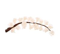 PartyKindom Lily Flower Hair Clips Metal Duckbilled Barrettes with Faux Pearl Luxury Accent Fine Thin Decorative Hairpins for Women Compatible with Hanfu and Modern Styles for Weddings and